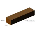 2.5 cm x 3.5 cm - Ongeschaafde geïmpregneerde latten