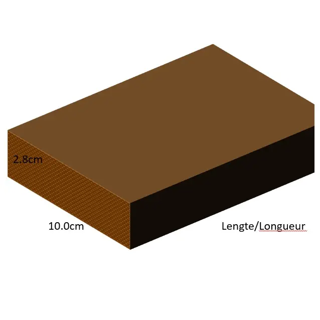 2.8 cm x 10.0 cm – Planches imprégnées non rabotées