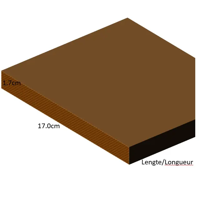 1.7 cm x 17.0 cm - Ongeschaafde geïmpregneerde planken (2.50 m)