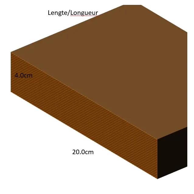 4.0 cm x 20.0 cm - Ongeschaafde geïmpregneerde planken (2.50 m)
