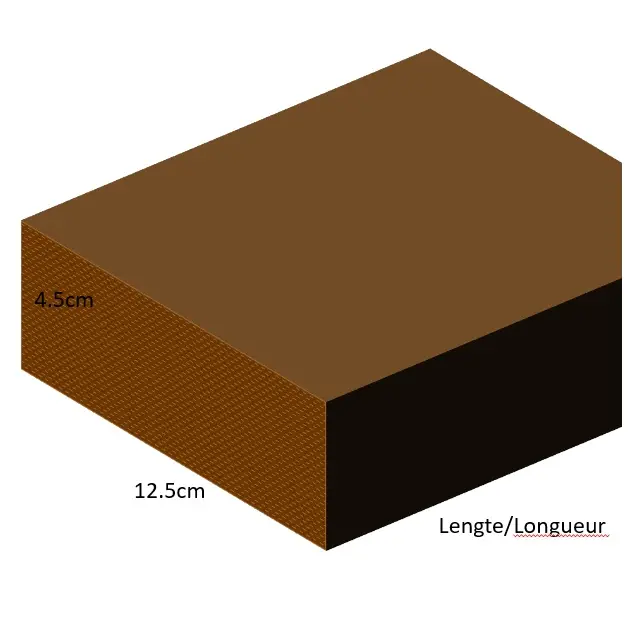 4.5 cm x 12.5 cm - Ongeschaafde geïmpregneerde planken