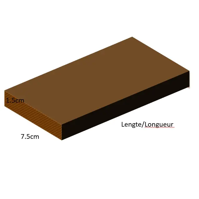 1.5 cm x 7.5 cm – Planches imprégnées rabotées (1.80 m)