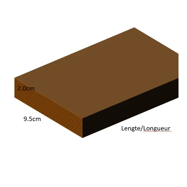 2.0 cm x 9.5 cm – Planches imprégnées rabotées