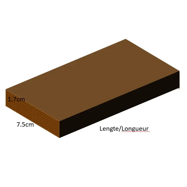 1.7 cm x 7.5 cm - Geschaafde geïmpregneerde planken