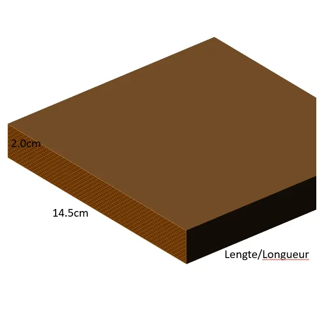 2.0 cm x 14.5 cm – Planches imprégnées rabotées