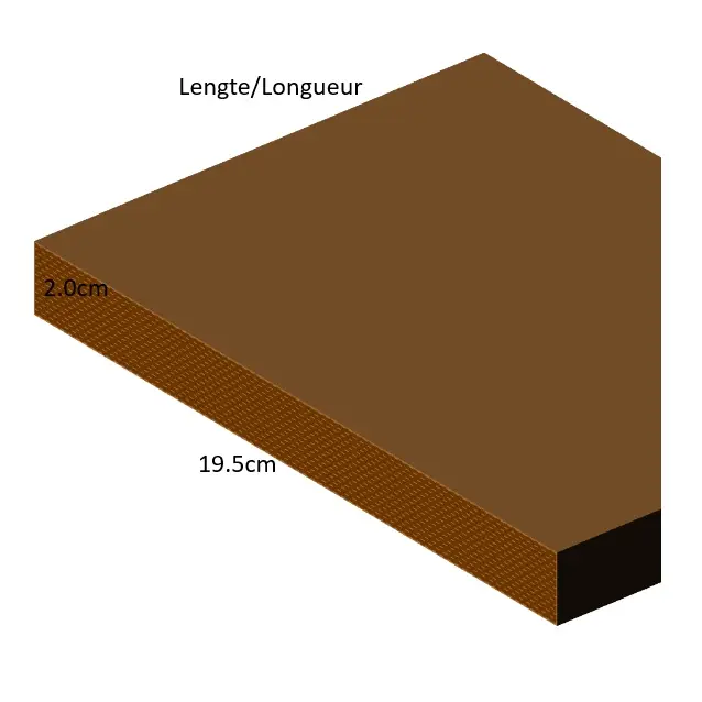 2.0 cm x 19.5 cm - Geschaafde geïmpregneerde planken