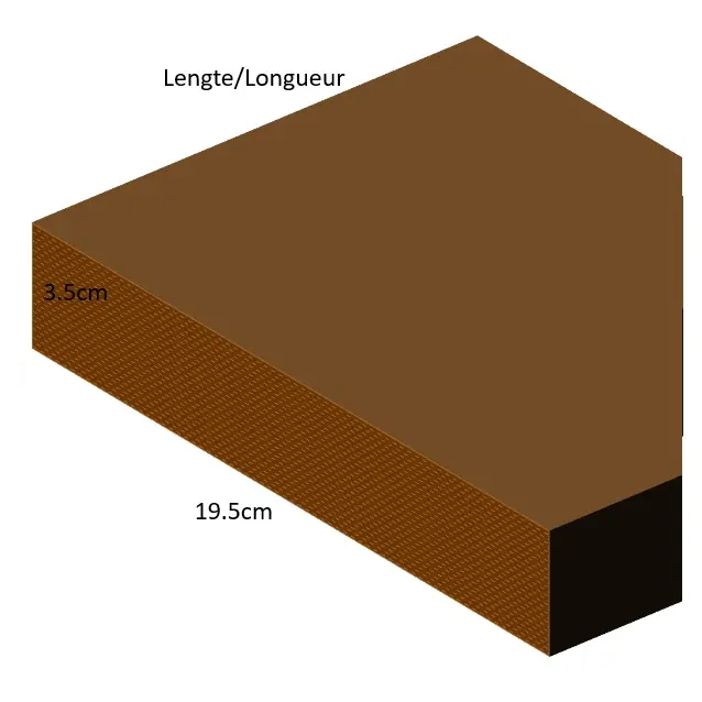 3.5 cm x 19.5 cm - Geschaafde geïmpregneerde planken