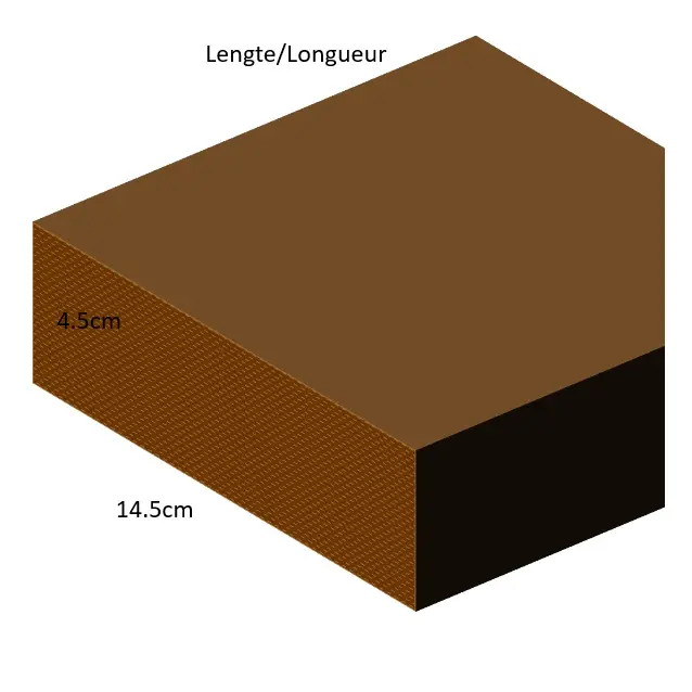 4.5 cm x 14.5 cm – Planches imprégnées rabotées