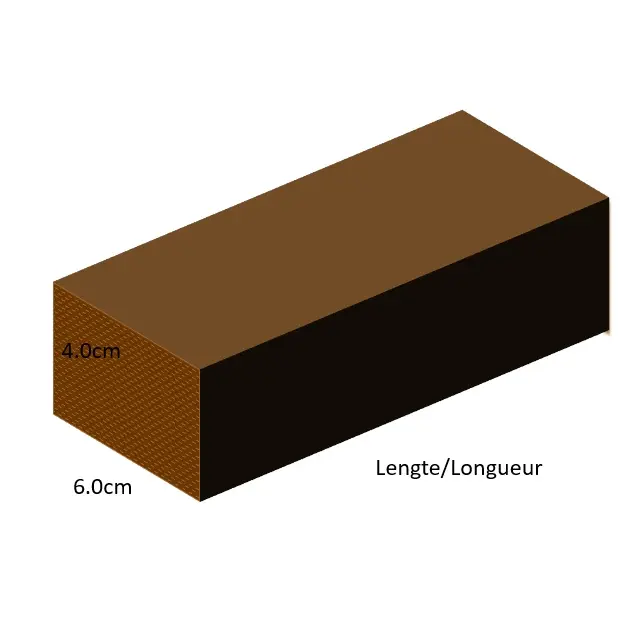 4.0 cm x 6.0 cm – Planches imprégnées rabotées