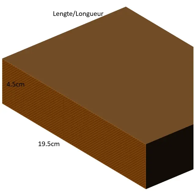 4.5 cm x 19.5 cm - Geschaafde geïmpregneerde planken