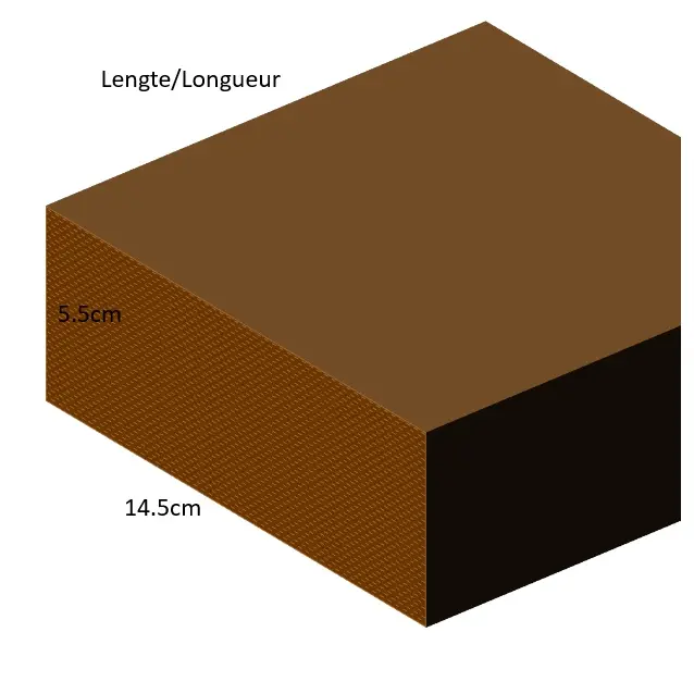 5.5 cm x 14.5 cm - Geschaafde geïmpregneerde planken