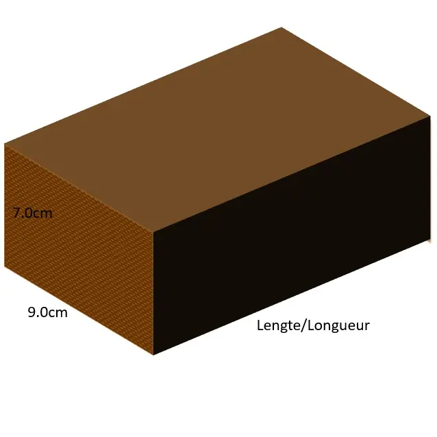 7.0 cm x 9.0 cm – Planches imprégnées rabotées