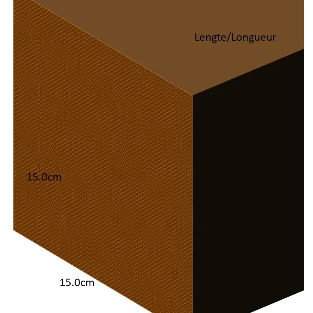 15.0 cm x 15.0 cm – Poteau imprégnées carré (3.50 m)