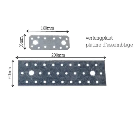 Verlengplaat